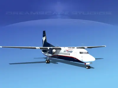 Fokker 50 Aero Condor 3D model