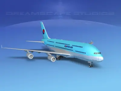 Airbus A380-800 Korean Air 3D model
