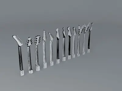 Guitar necks Free 3D model