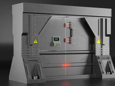 Sci Fi Door Free low-poly 3D model