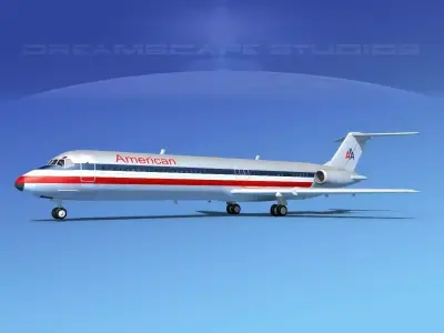 Douglas DC-9-50 American 3D model