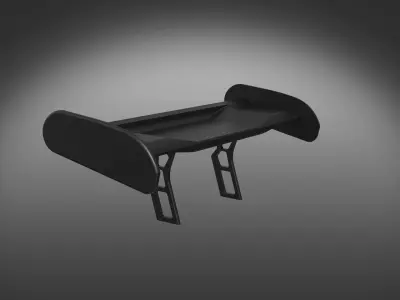 spoiler auto moto garage 3D model