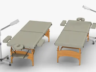 Portable Massage Table and Facial Steamer 3D model