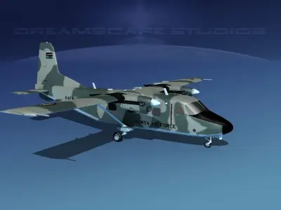 Harbin Y-12 II Kenya Air Force 3D model