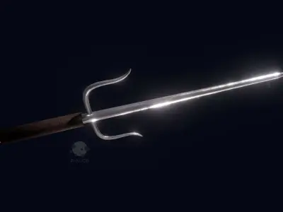 Sai Weapon Game Ready Free low-poly 3D model