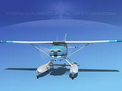 Cessna 182 Skylane Seaplane V10 3D model