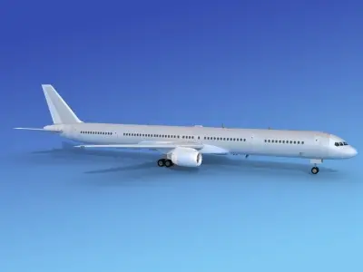 Boeing 757-300 Bare Metal 3D model