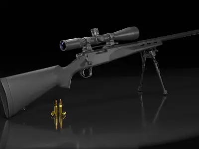 Remington 700 SPS VARMINT 223 Rem Low-poly 3D model