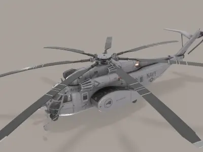 MH-53E Sea Dragon US Navy  Low-poly 3D model
