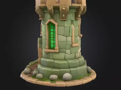  The magic Tower Free low-poly 3D model