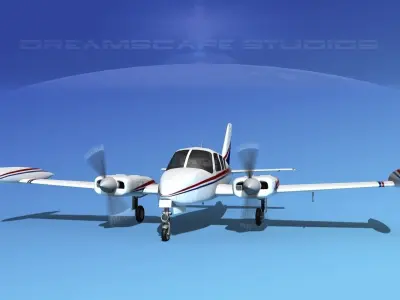 Cessna 320 Skyknight V08 3D model