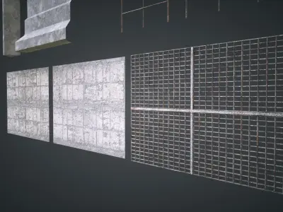 Sewers Modular Setup Low-poly 3D model