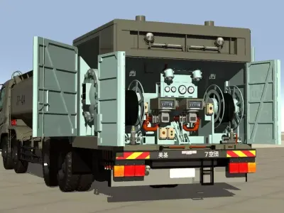 Japan Air Self Defense Force 2000L Fuel Supply Vehicle 3D model