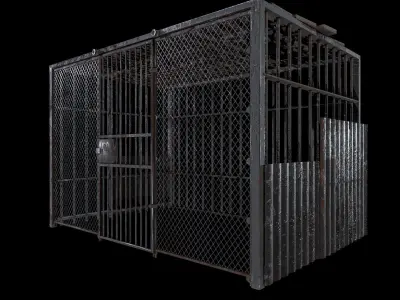 outdoor prison cell Low-poly 3D model