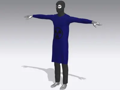 Hazmat Suits Low-poly 3D model
