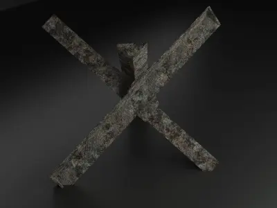 WW2 Hedgehog 3D PBR Low-poly 3D model