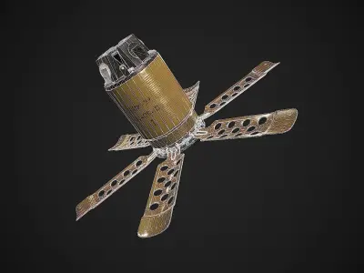 Anti-personnel fragmentation mine PON-2 with circular effect  Low-poly 3D model