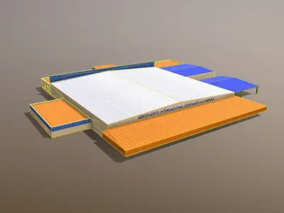 Airport Terminal MUHA Terminal2 Low-poly 3D model