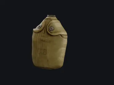 World War 2 US Water Jug Low-poly 3D model