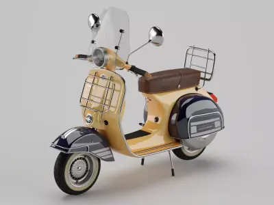 Vespa 5 Motorbike 3D model
