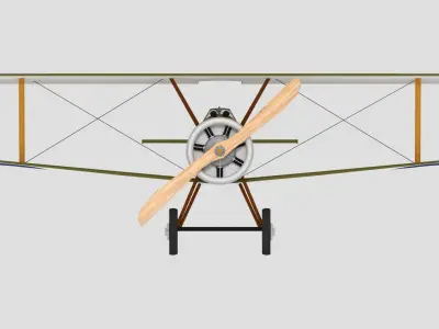 Sopwith F-1 Camel British Plane 3D model