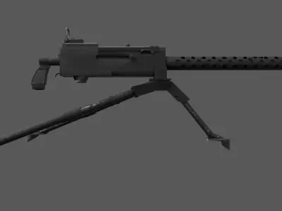 M1919 Browning - American WW2 Weapon Low-poly 3D model