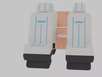 CAR SEATS Low-poly 3D model