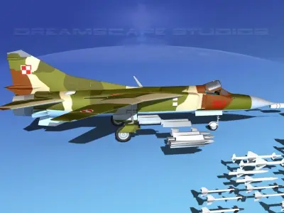 Mig-23 Fighter V15 Poland 3D model