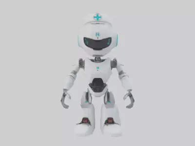 Robot version of a nurse model 3D model