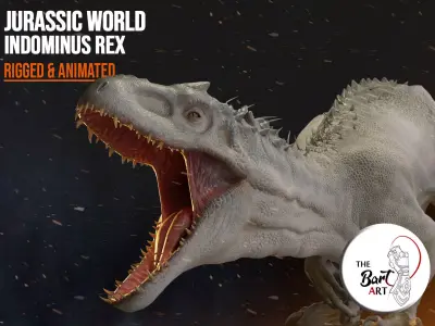 Jurassic World Park Indominus Rex Blender  Low-poly 3D model