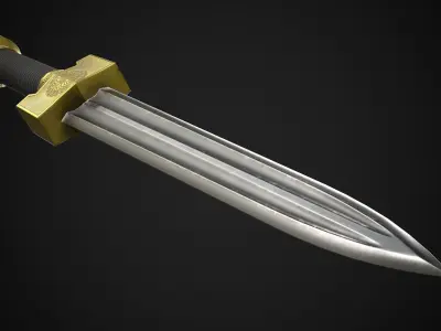 Melee Weapon Set A4 3D Model Collection