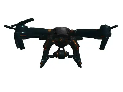 Realistic Quadcopter Drone 3D Model Low-poly 3D model