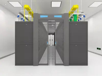 Server Room and Monitoring Center 3D model