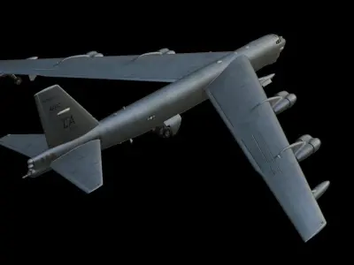 Boeing B-52 Stratofortress Low-poly 3D model