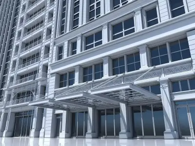 Commercial Building Facade 15 3D model