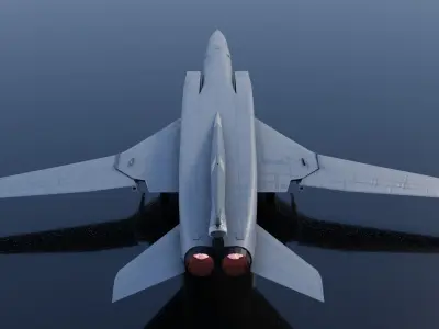 Tupolev Tu-22M3 Backfire Low-poly 3D model