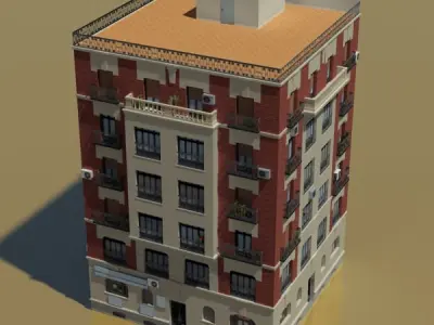 Building apartment - apartment 3D model