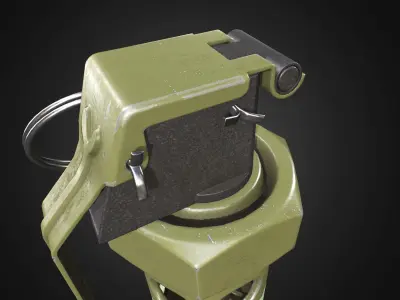 M84 Stun Grenade GameReady lowpoly asset Free low-poly 3D model