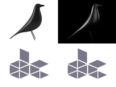 Eames House Bird 3D model