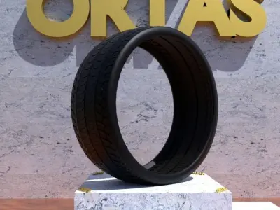ORTAS TIRE NO 35 GAME READY Low-poly 3D model