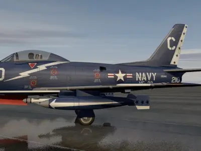 North American FJ-3 Fury 3D model