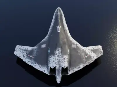 Lockheed NGAD deux concept fighter Free 3D model