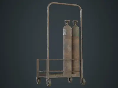 Gas Cylinder 3D Low-poly 3D model