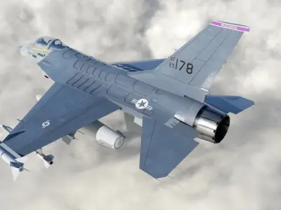 f16 fighter  Low-poly 3D model