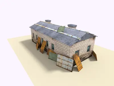 indusrtial building Free low-poly 3D model
