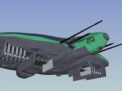SQ Pummeler - Multirole space corvette Conqueror class 3D print model