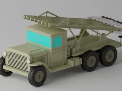 Katyusha BM-13 Multiple Rocket Launcher 3D model