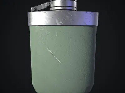 Army Flask 3D Model Collection