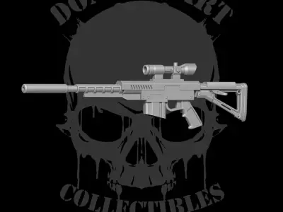 Scifi Sniper 3D Printable Files for Action Figures 3D print model