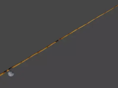 Bamboo fishing rod USSR Free 3D model